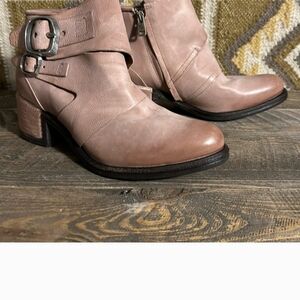 A.S.98 Women's Blush Ankle Boots with Buckle